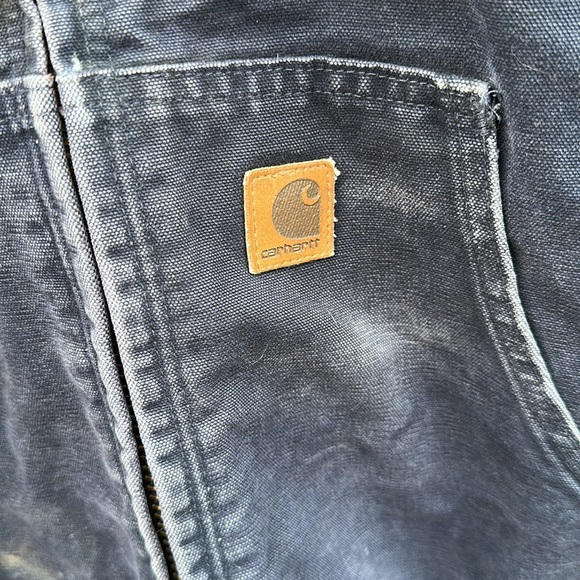 Vintage Carhartt J130 Y2K 2004 Hooded Canvas Grunge Weathered Jacket Large - Picture 2 of 10